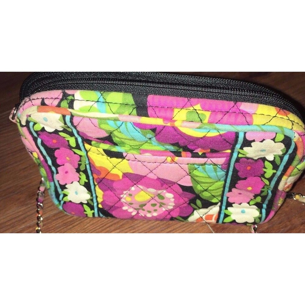 VERA BRADLEY PINK FLORAL Medium Rounded Hipster Bag Purse Crossbody